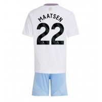 Camiseta Aston Villa Ian Maatsen #22 Segunda Equipación Replica 2024-25 para niños mangas cortas (+ Pantalones cortos)